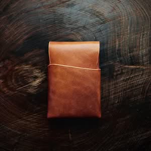Indo V2 Stitchless Leather Wallet - Natural