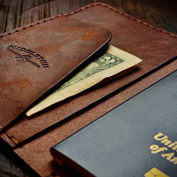 Middleton Artisan Leather Passport Wallet