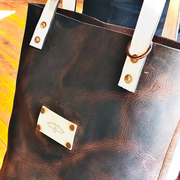 Middleton Artisan Leather Peanut Pull-Up Tote Bag